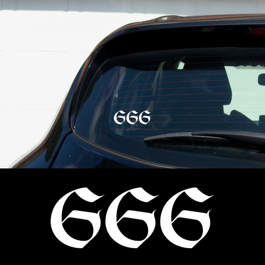 666  4"x2" Vinyl Car Multipurpose Decal