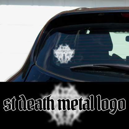 S DEATHMETAL T 7.5 " x 6.5 " Vinyl Car Multipurpose Decal