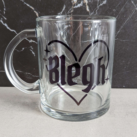 BLEGH HEART 15oz Glass Mug