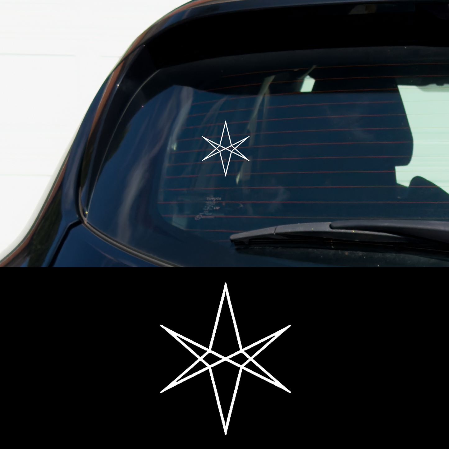 BMTH Unicursal Hexagram 5" Metal Vinyl Car Multipurpose Decal