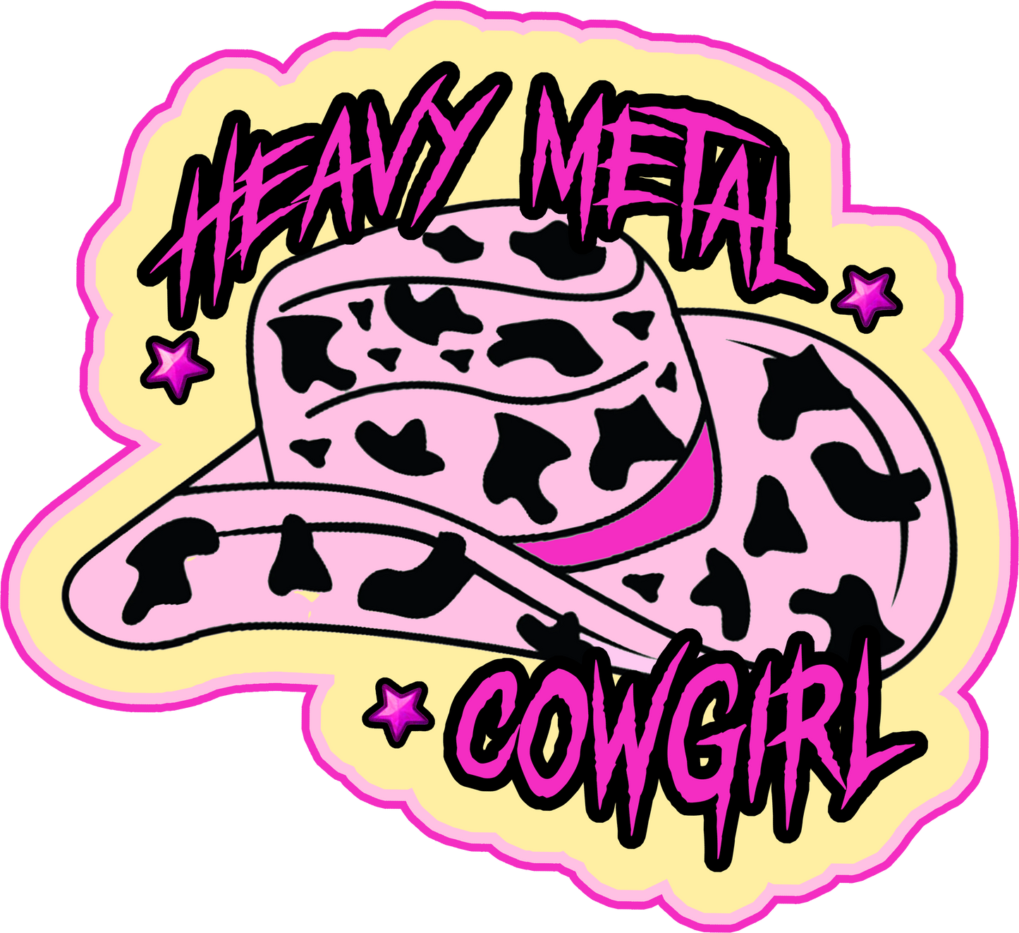 Metalhead Smut Books Girly Cute Metal Rocker Music Lover Vinyl Durable Stickers  Cowgirl Smutty Books Metalcore Ghost