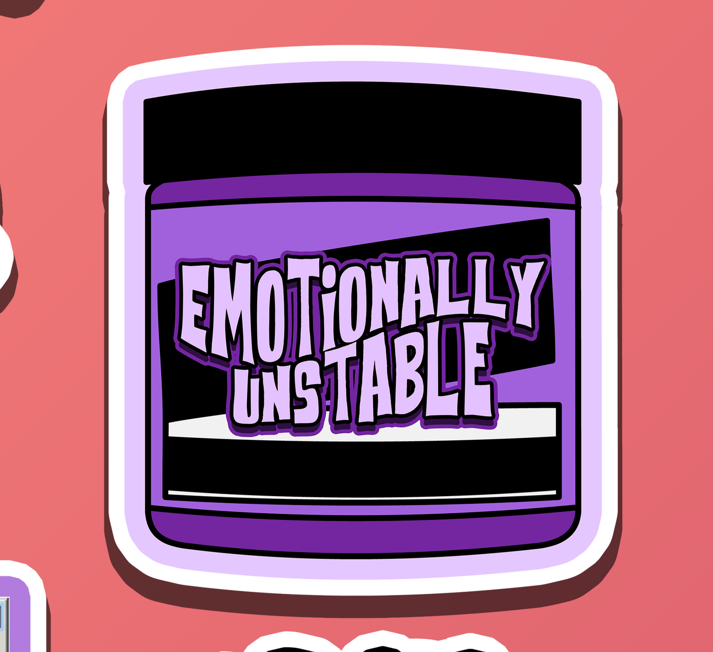 Emo Pop Punk Stickers Alternative Decals Elder Emo Emotionally Unstable Sticker Sad AIM Away Message Decal