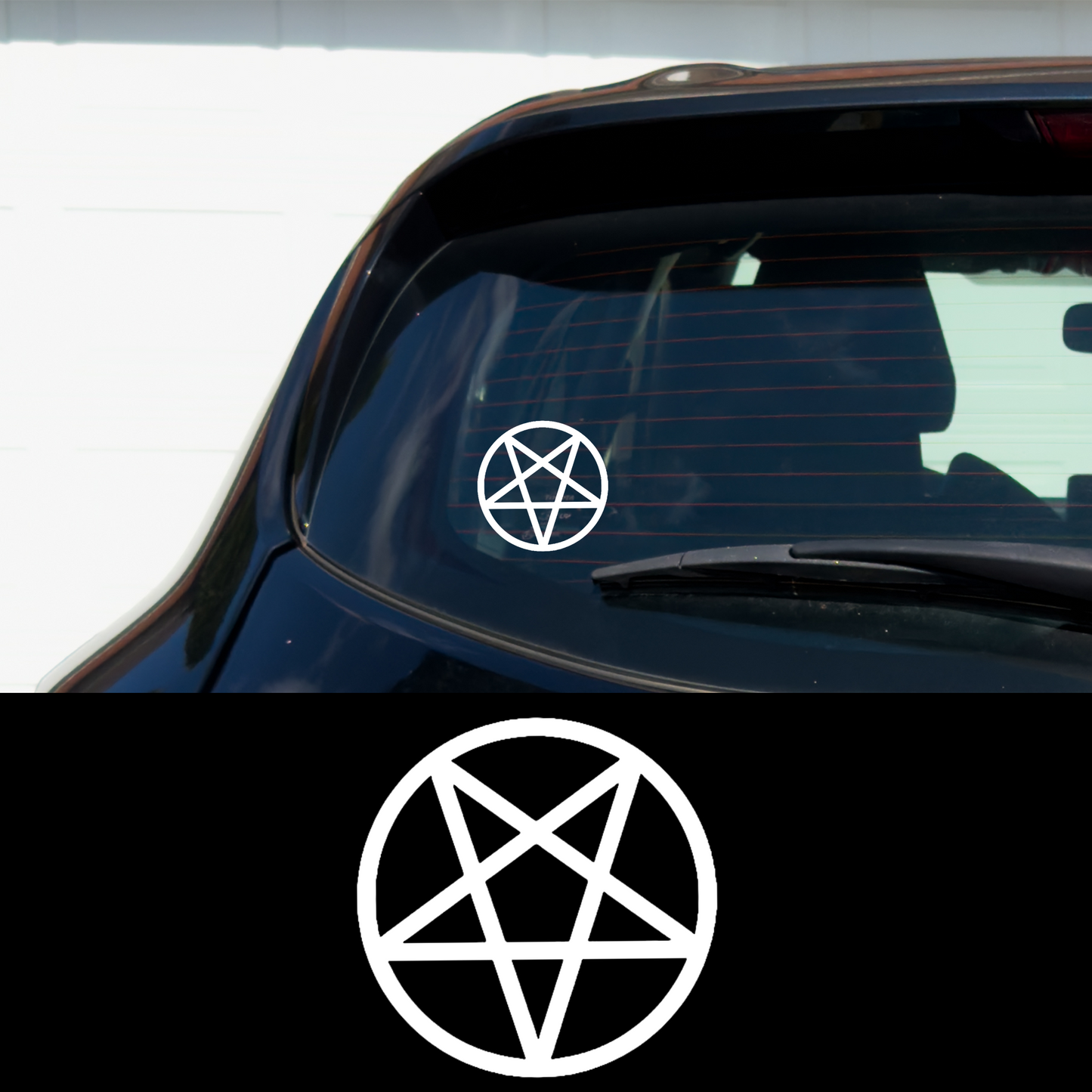 Pentagram Vinyl Car Multipurpose Decal 4"