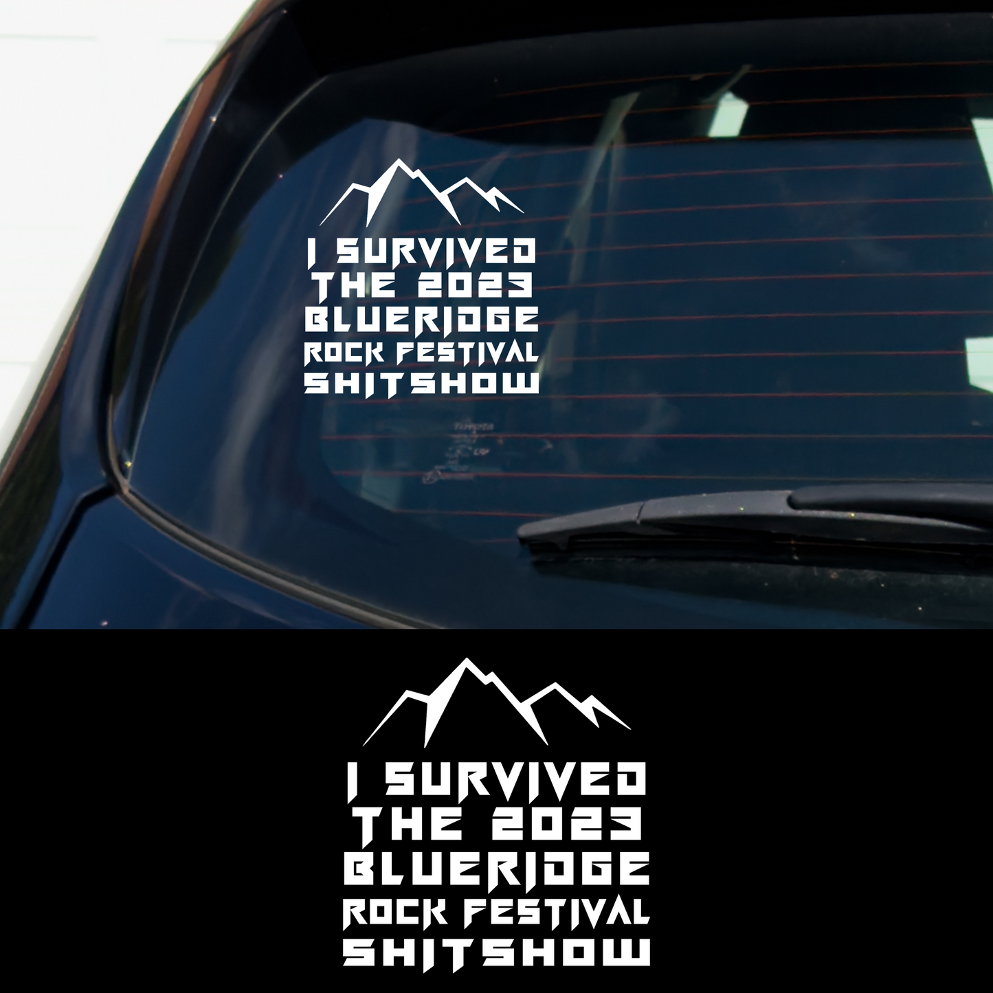 I Survived Blue Ridge Rock Festival 2023 5x5 Metal Vinyl Car Multipurpose Decal