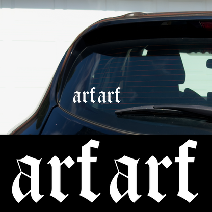 arf arf 7.5" x 2.5" Vinyl Car Multipurpose Decal