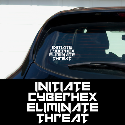 Eliminate Threat 7" X 4" Vinyl Car Multipurpose Decal