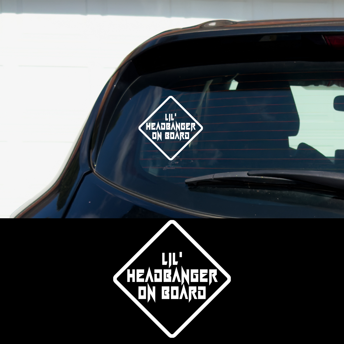 Lil' Headbanger{s} On Board Metal Vinyl Car Multipurpose Decal