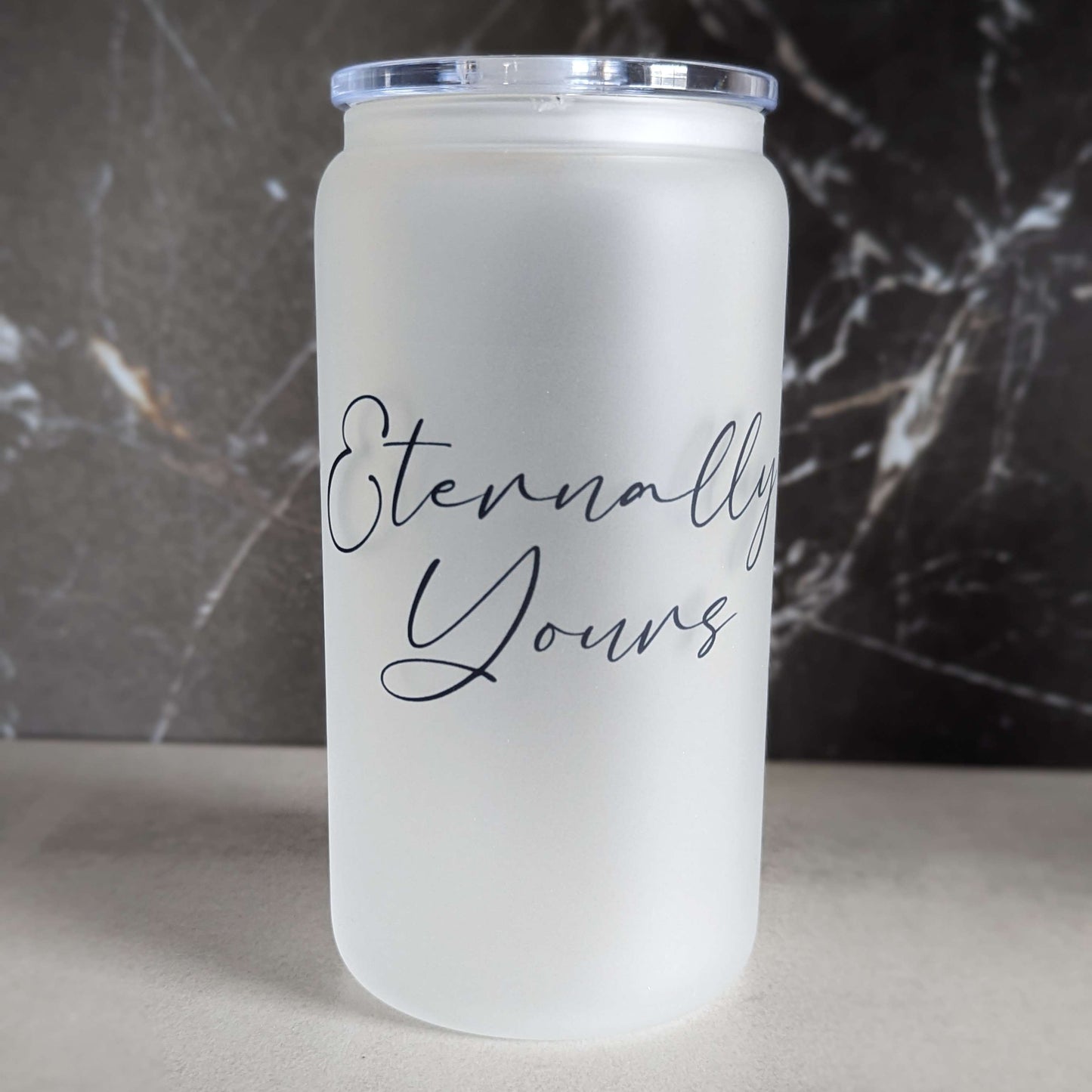 ETERNAL FROSTED CAN MASON JAR CUP