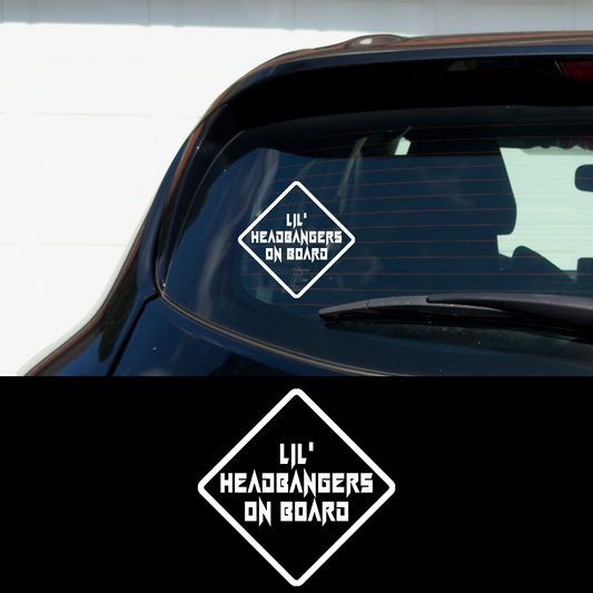 Lil' Headbanger{s} On Board Metal Vinyl Car Multipurpose Decal