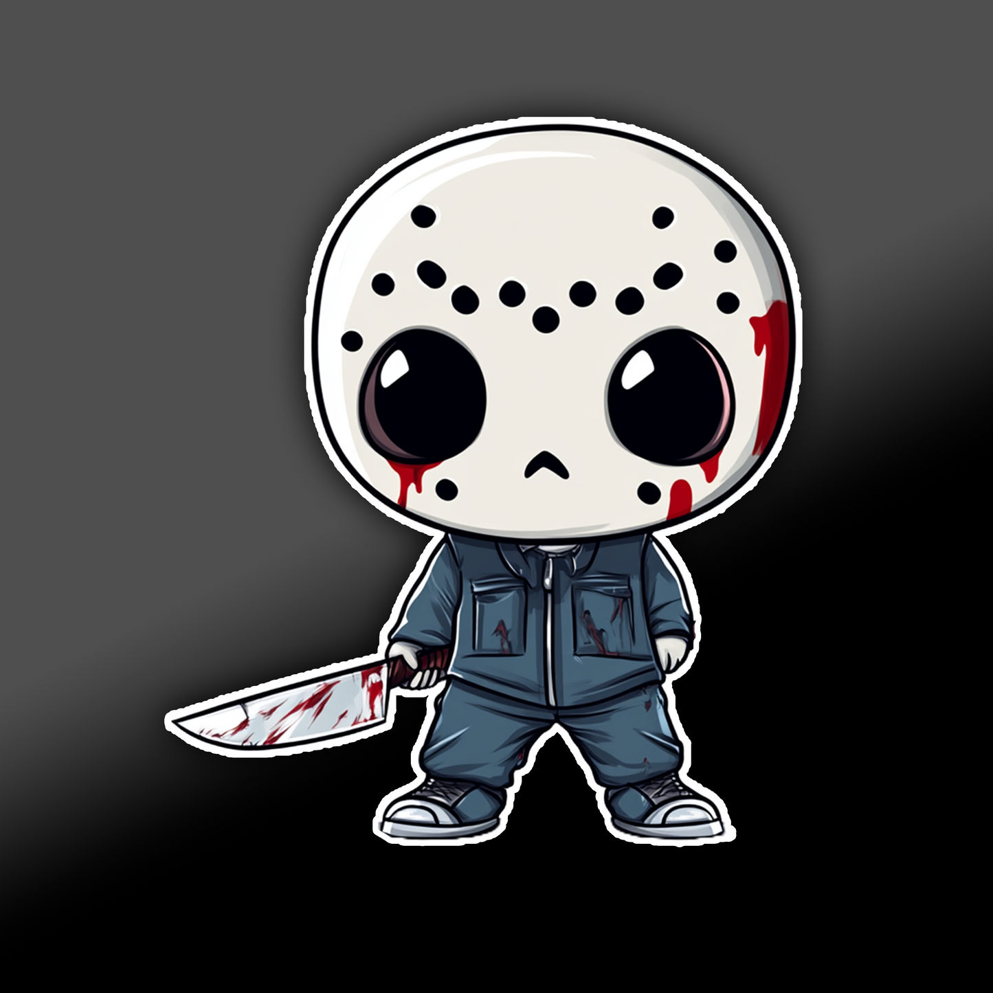 HORROR CHIBI STICKER (GLOSSY OR HOLOGRAPHIC)