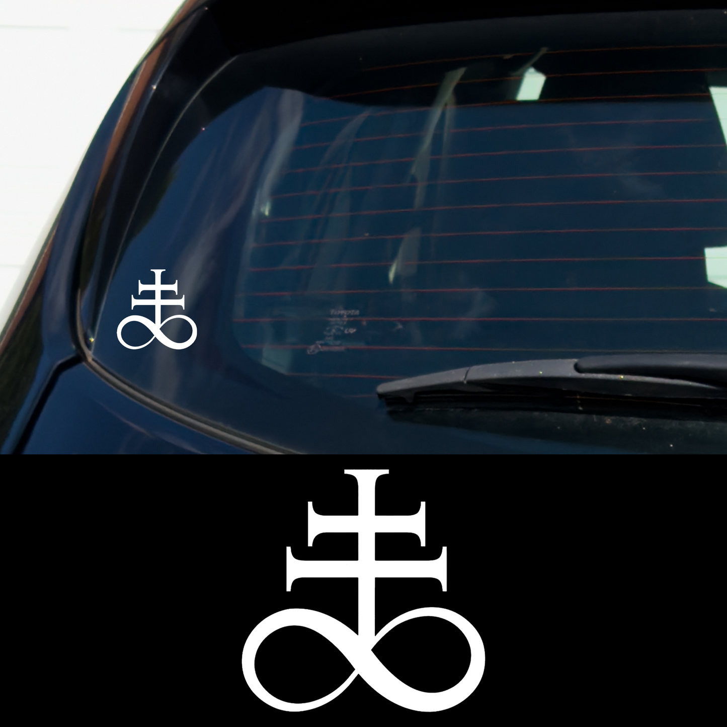 The Leviathan Cross Metal Vinyl Car Multipurpose Decal