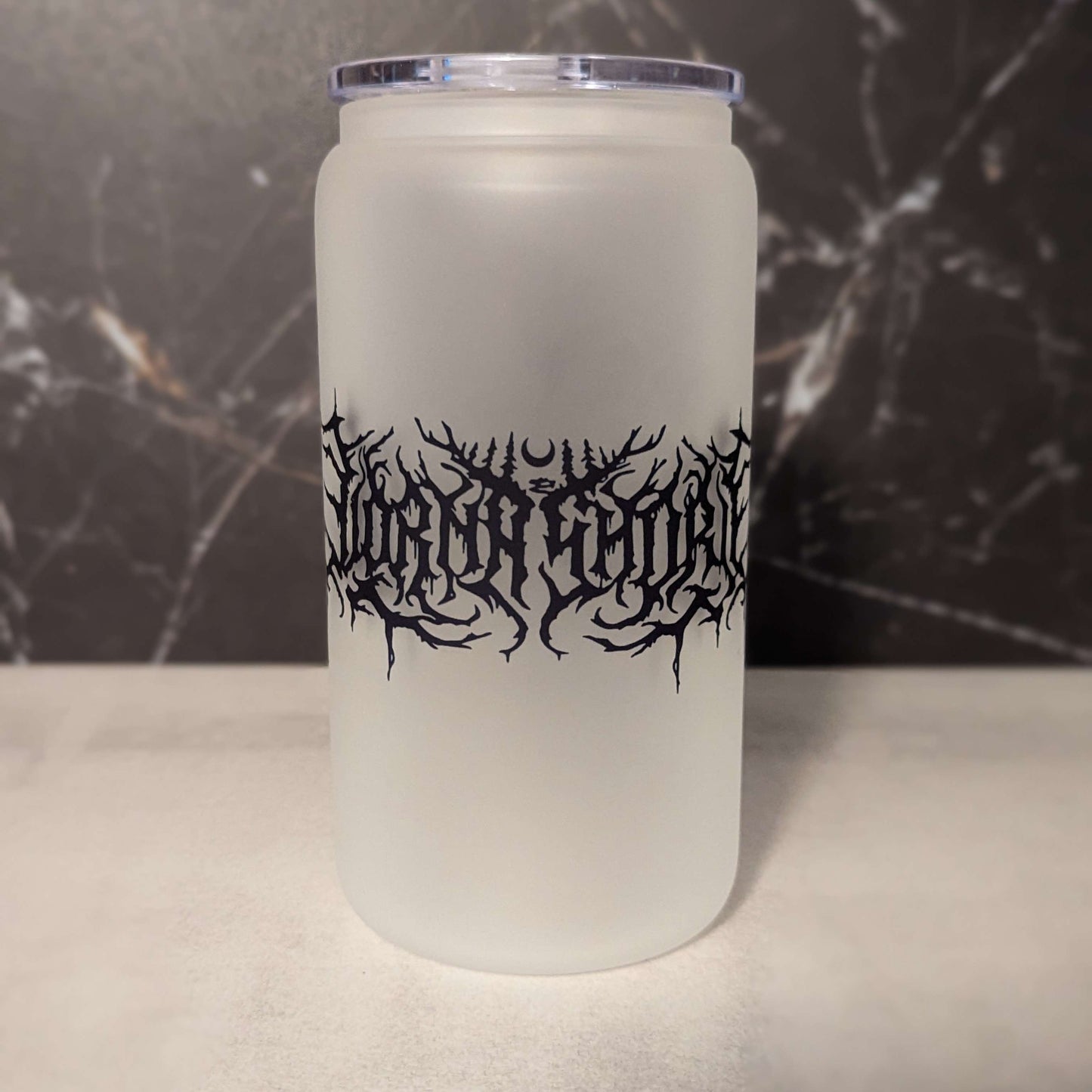 iMMORTAL FROSTED CAN MASON JAR CUP