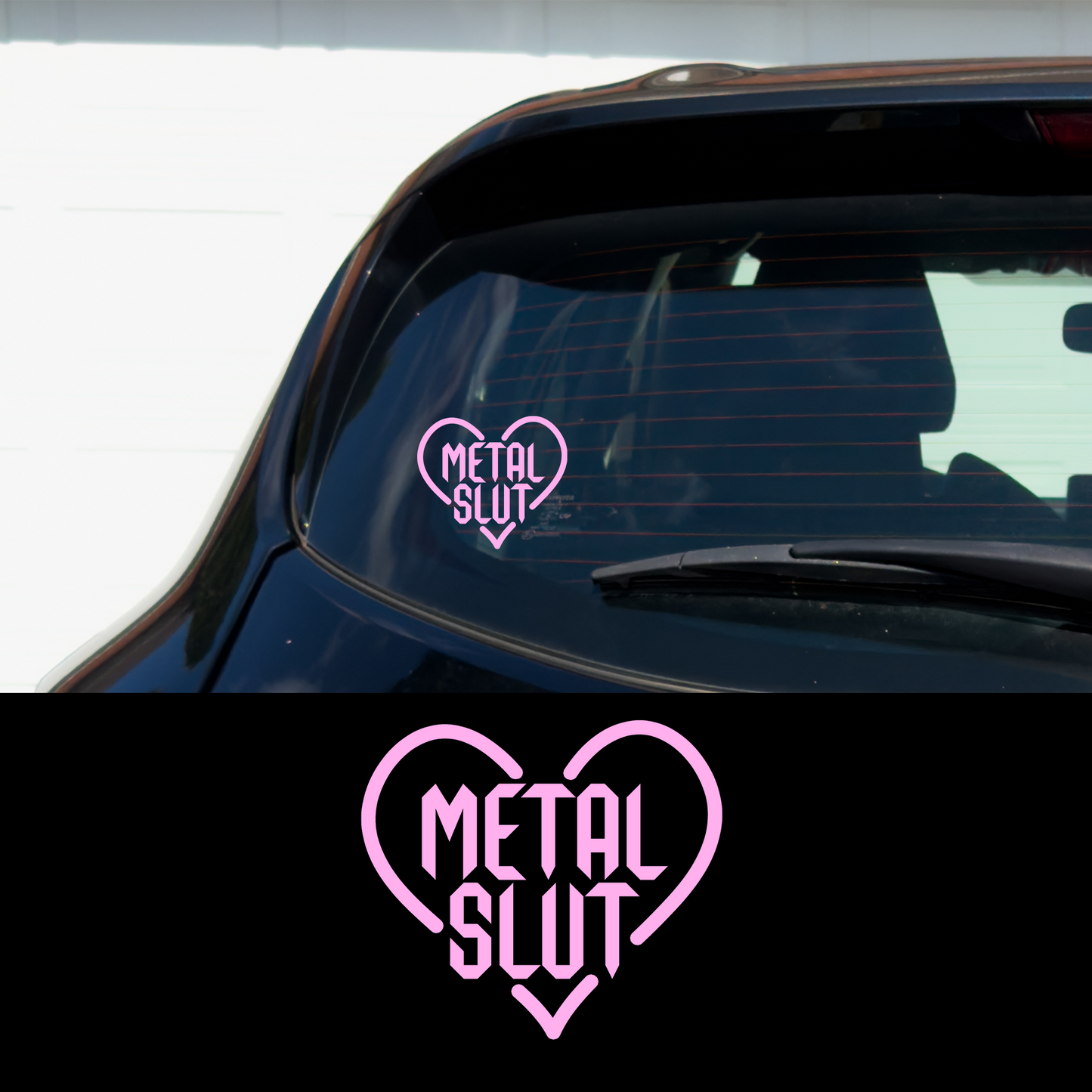 Metal Sl*t Vinyl Car Multipurpose Decal