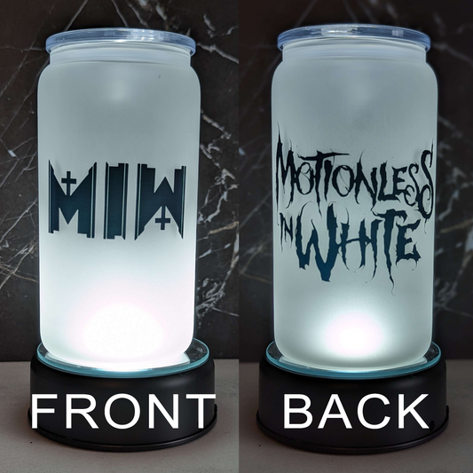 MOTIONLESS FROSTED CAN MASON JAR CUP