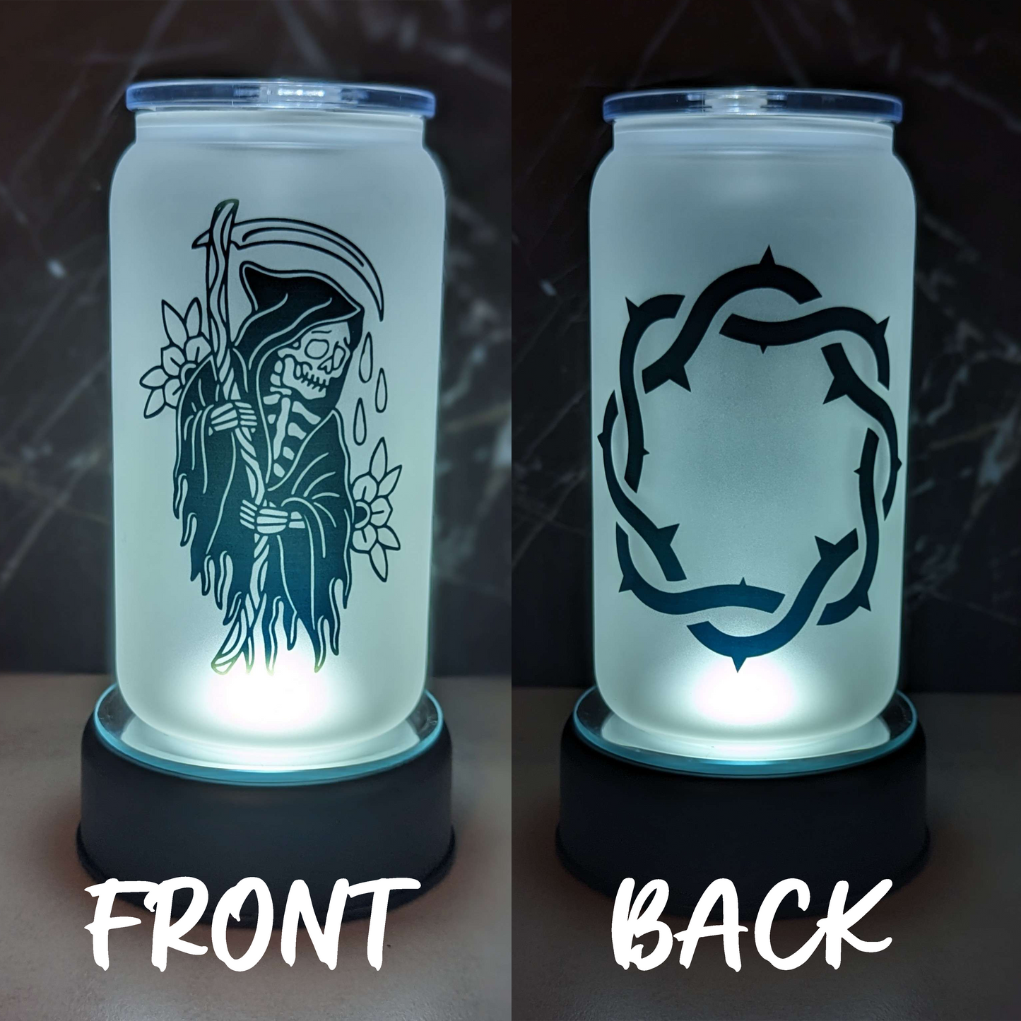 REAPER FROSTED CAN MASON JAR CUP