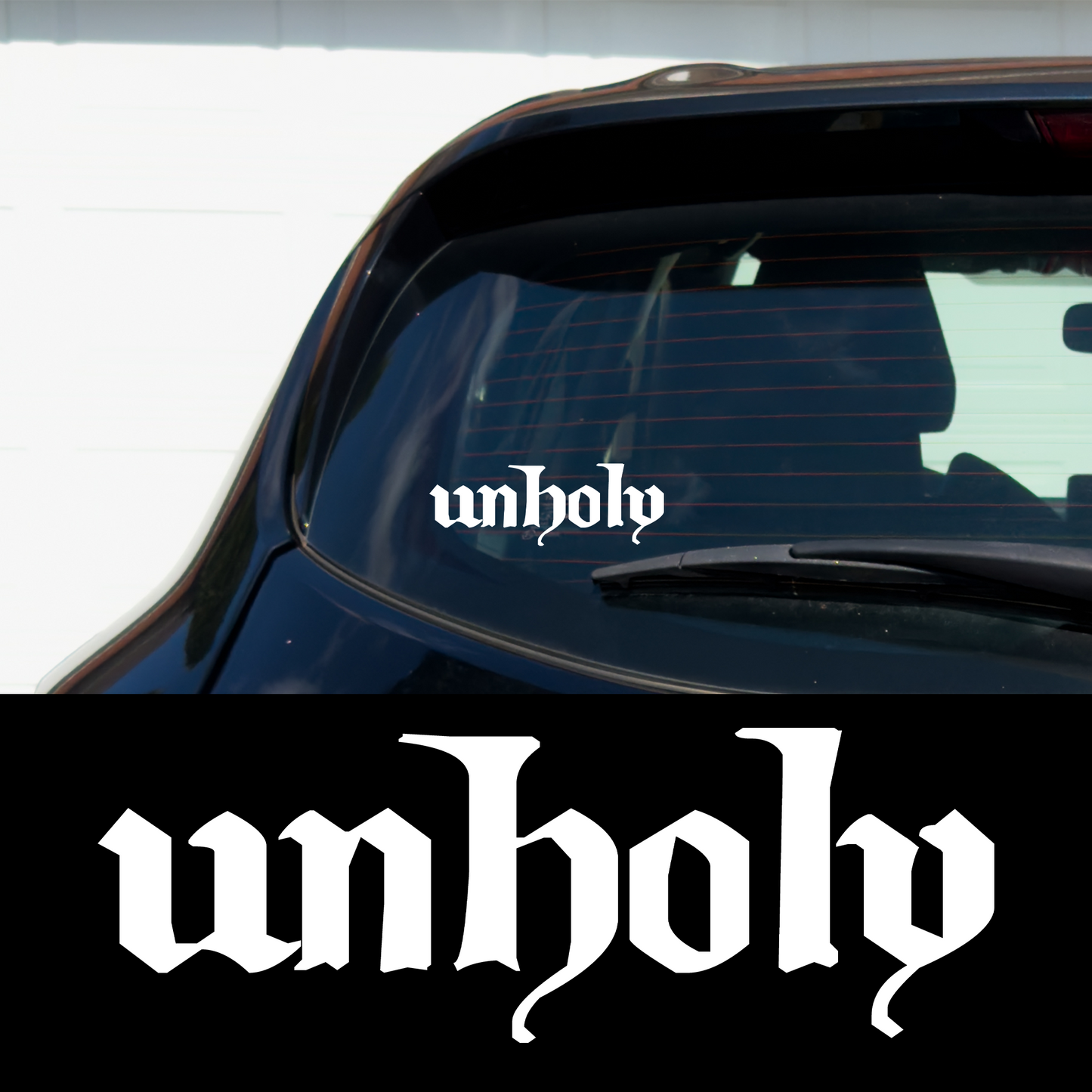 Unholy 6"x2" Vinyl Car Multipurpose Decal