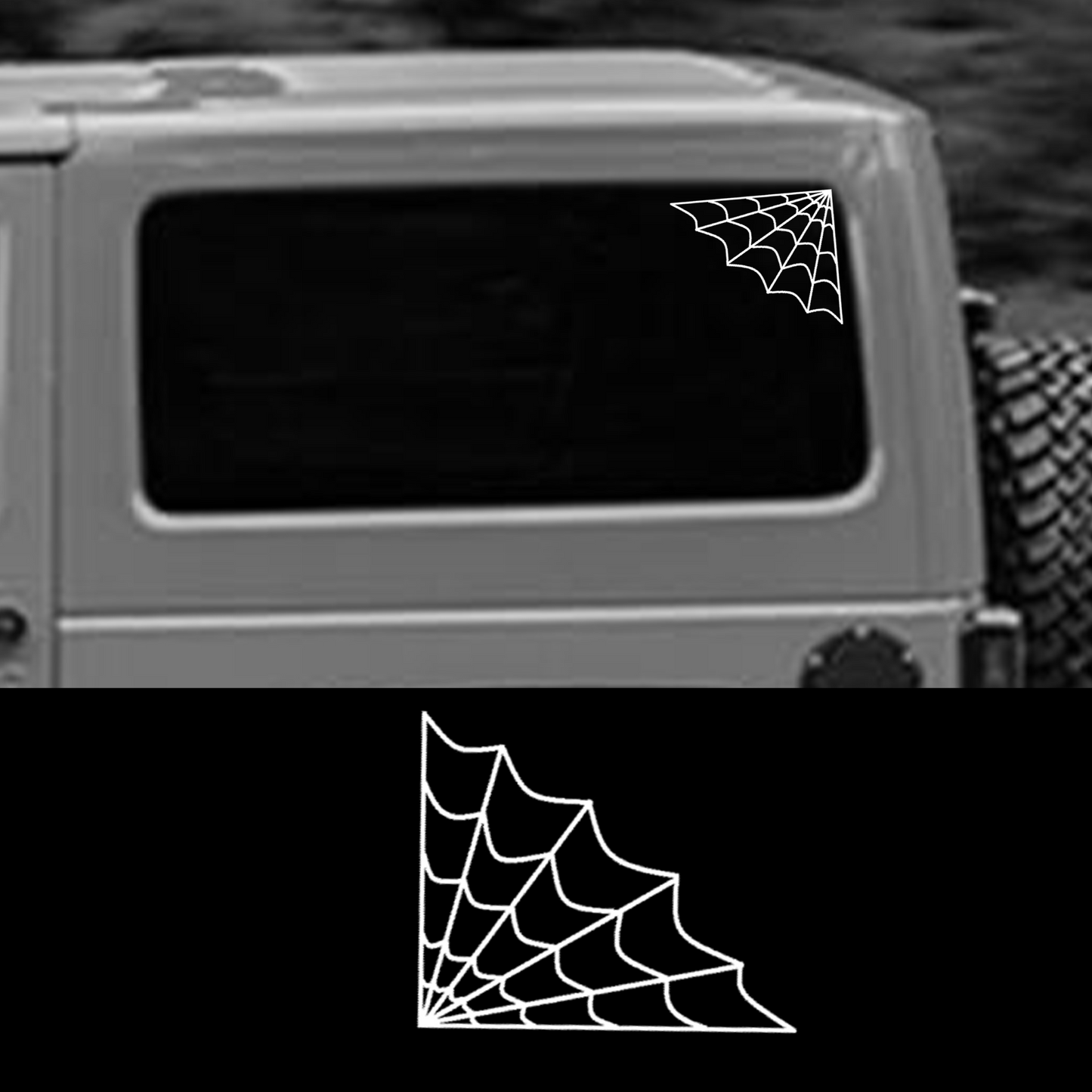 Spider Web Corner Decal, Vinyl Car Multipurpose Decal