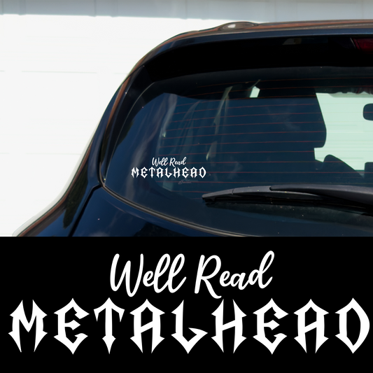 Well Read Metalhead Vinyl Car Multipurpose Decal