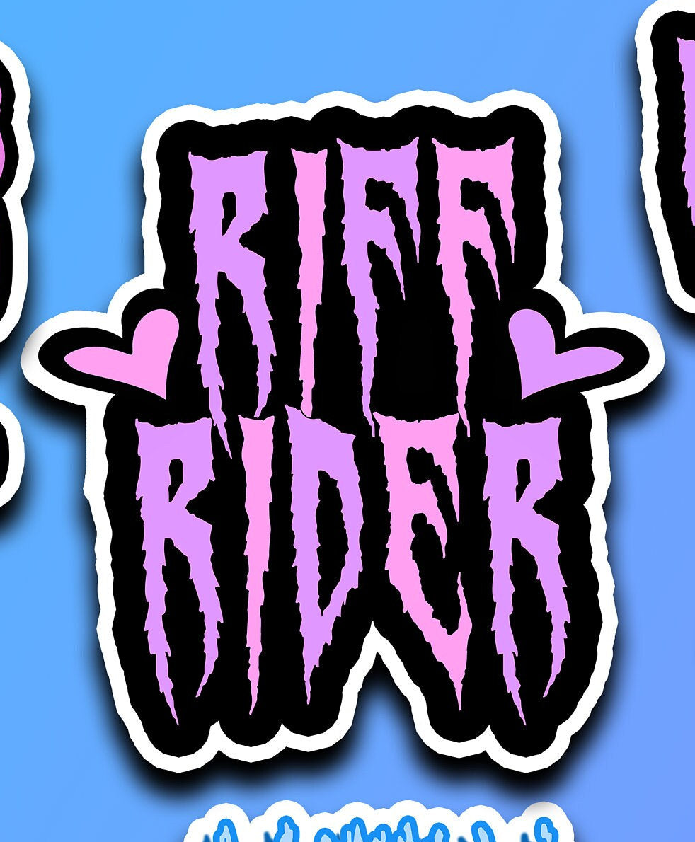 Girly Metal Rocker Edgy Emo Pack of 10 Stickers Holographic or Glossy Vinyl durable Headbanger Fishnets Hot Girls Listen to Metal metalhead