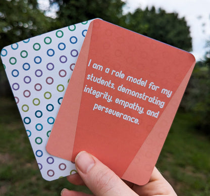 Teacher Daily Affirmation Card Deck Teacher Gift School Mindfulness Gifts Meditation Professor