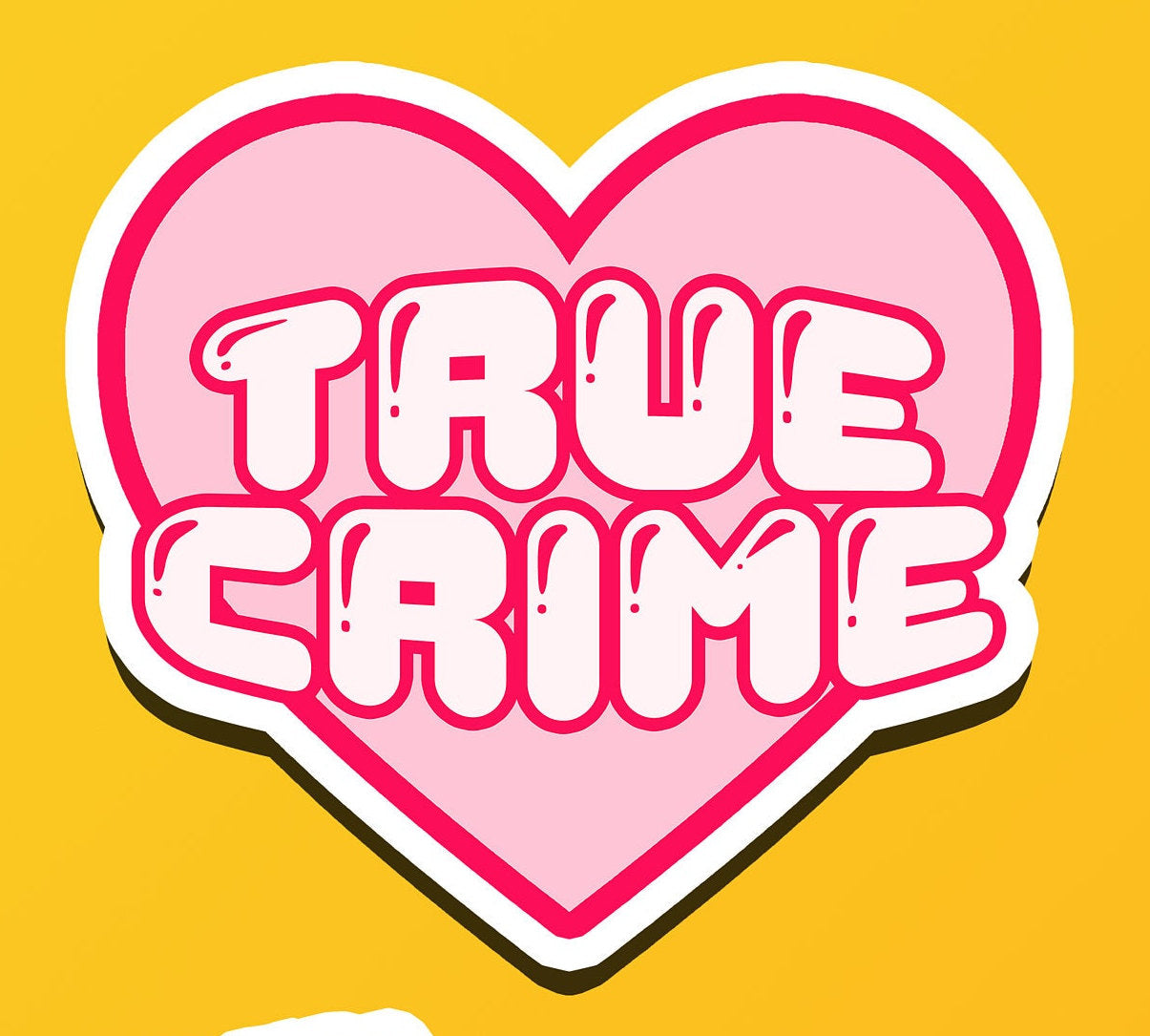 True Crime Stickers Vinyl Decals Holographic or Glossy True Crime Lover Stickers Water UV Resistant